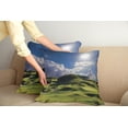 thumbnail image 2 of Ambesonne Nature Throw Pillow Cover 2 Pack, Summer Pasture Grassy Hills, 18", Green Blue, 2 of 7