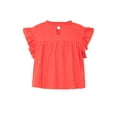 thumbnail image 2 of Wonder Nation Girls Ruffle Trend Top, Sizes 4-18 & Plus, 2 of 5