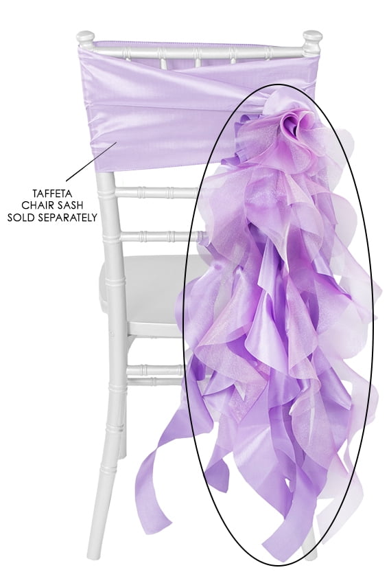 50 Pieces, Curly Willow Chair Sash Material Taffeta & Organza Approx