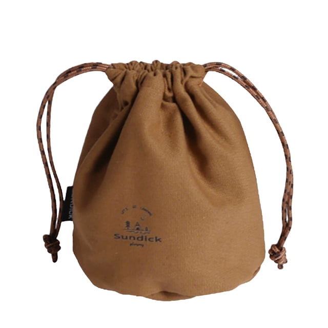 (Pequeño) (Color Arena Cálido) Vajilla para Acampar Al Aire Libre Y Bolsillo Con Cordón Lona Varios