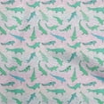 thumbnail image 1 of oneOone Cotton Cambric Light Green Fabric Asian Japanese Koi Fish With Wave Dress Material Fabric Print Fabric By The Yard 56 Inch Wide, 1 of 4