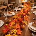thumbnail image 5 of Hometravel Artificial Maple Leaf Vines Decorations, Fall Garland for Fireplaces and Dining Tables, Thanksgiving and Halloween Home Accent, 5 of 8