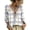 Gray, variant on Womens V Neck 3/4 Sleeve Bohemian Casual Blouses Women's V-Neck Abstract Geometric Print Flowy Summer Ruffe Shirt