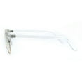thumbnail image 4 of Lunettes Hipster à Demi-Cerclage Classiques à Monture Transparente Dorée, 4 of 4