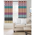 thumbnail image 2 of Boho Blackout Curtains 54 Inches Long for Bedroom,Colorful Striped Ethnic Geometric Modern Abstract Art Thermal Insulated Room Darkening Black Out Window Curtain Panels Grommet Drapes for Living Room, 2 of 8