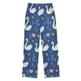 thumbnail image 2 of White Swans Crowns Pattern Pajama Pants Soft Lightweight Lounge Pants Bottoms Sleep Pants Warm Comfy, 2 of 9