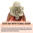 thumbnail image 3 of Solaris Sun Hats for Women with Neck Flap, Large Brim, UV Protection, Foldable, for Fishing and Hiking, Head Circumference 22.6"., 3 of 8