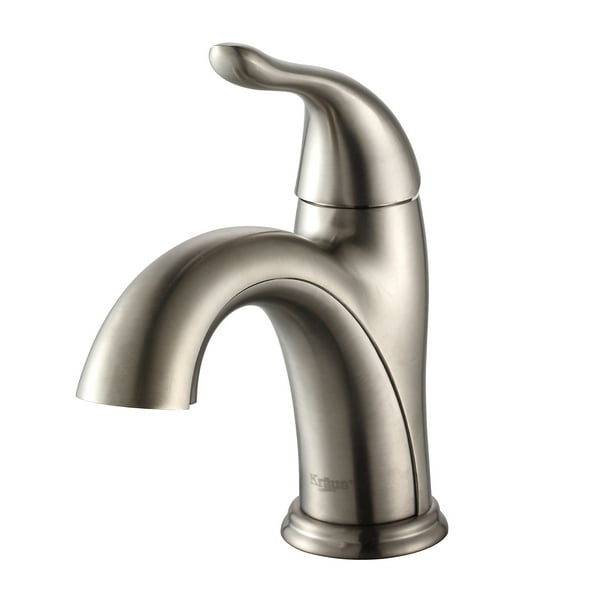 KRAUS Arcus Single Hole SingleHandle Bathroom Faucet in Satin Nickel