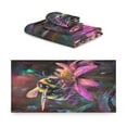thumbnail image 2 of BZSMCE 3piece Bath Towel Sets Hand Bath Towels Fashion "luminescent Bee on Vibrant Petals Printed Towel Sets, 2 of 8