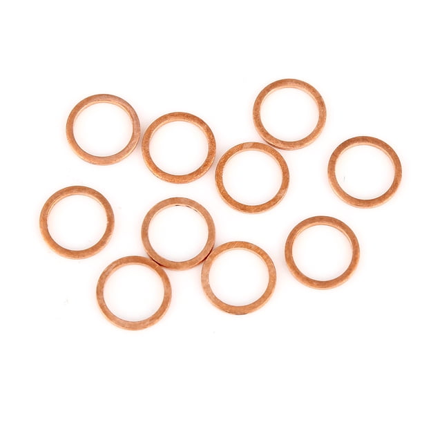 Arandela De Cobre Plana círculo De Junta De Estanqueidad Para Coche 10x13x1,5 mm 10Pcs
