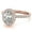 Pink, variant on Auory White Gold Plated Round Halo Oval Cut Moissanite Ring for Wife