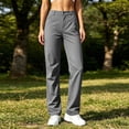 thumbnail image 4 of HomeDM Women's Hiking Pants Water Resistant Travel Outdoor Pants with Pockets Gray Straight Leg Athletic Trousers Size L, 4 of 8