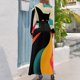 thumbnail image 3 of Vestido largo de gato abstracto vestidos de lujo vestidos para mujer 2024 vestido de verano mujer 2024, 3 of 5
