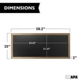 thumbnail image 2 of Ilyapa Extra Large Black Magnet Board for Wall - 58 x 25 Inch Wood Wall Hanging Menu for Restaurant, Food Truck, Kitchen or First Day, Barnwood Color, 2 of 7