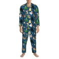 thumbnail image 3 of Lsque Different Cats Christmas Pattern Long Sleeve Pajama Set for Men - Soft 2-Piece Sleepwear and Loungewear Set with Pockets, Comfy Nightwear-XX-Large, 3 of 7