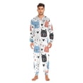 thumbnail image 5 of Adult Onesie Cat with Face Zipper One-Piece Pajamas Unisex with Pockets, 5 of 6