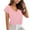 Pink womens tops summer, variant on USSUMA Summer Tops for Women Trendy V Neck Short Sleeve Dressy Shirts Blouses Cute Basic Women's Tops Summer 2022 Solid Color Casual Tshirts Tunic Plus
