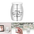 thumbnail image 5 of small 1.57 inch, container for , funeral home with leakproof keepsake screw cap, Silvery, 5 of 7
