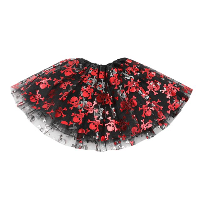 Robes pour Femmes Halloween Robe Tutu Groupe Citrouille Trois Couches Robe Six Pièces Jupe Sorcière (Taille : Taille Unique)