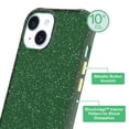thumbnail image 4 of onn Sparkle Phone Case for iPhone 17e / iPhone 16e / iPhone 15 / iPhone 14 / iPhone 13 - Green with Gold Glitter, 4 of 6