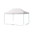 thumbnail image 2 of Ilios Innova | Toldo Plegable Blanco 2x3 Carpa para Exteriores Resistente al Clima, Impermeable, Estructura de Hierro y Tela Oxford 600D., 2 of 9