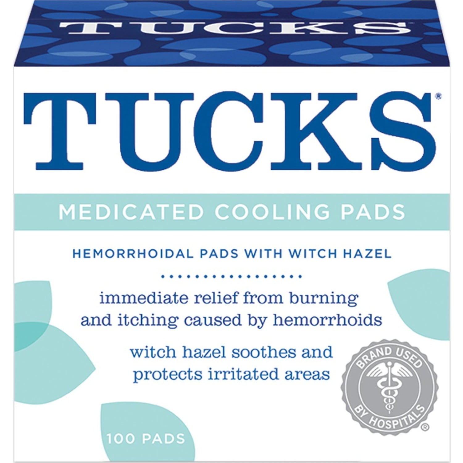 Tucks Medicated Cooling Pads 100 Padsper Pack of 4)