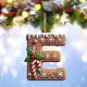 thumbnail image 1 of Uuiauoio 26 Gingerbread Alphabet Ornaments, Letters Christmas Ornament, 26 Initial Candy Cane Letter Pendant with Berries Pattern, Xmas Hanging Alphabet Letters for Christmas Tree Craft(E), 1 of 5