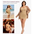 thumbnail image 5 of MANIFIQUE Plus Size Shapewear Slip Dress for Women Under Dress Seamless Tummy Control Smoothing V-Neck Cami Dress, 5 of 6