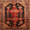 thumbnail image 1 of Ahgly Company Machine Washable Indoor Square Traditional Saffron Red Area Rugs, 4' Square, 1 of 7