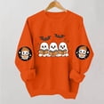 thumbnail image 5 of Frostluinai Womens Sweatshirt Halloween Spooky Season Fall Pullover Crew Neck Long Sleeve Soft Casual Sweat Shirt Holiday Clothes, 5 of 8