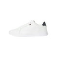 thumbnail image 2 of Tommy Hilfiger Low-Top Cupsole Leather Trainers, White, 2 of 9