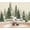 Color 2, variant on Evergreen Pine Tree abstract Dark Teal Turquoise Silhouette Forest Peel and Stick Wall Murals 69"H x 96"W Removable PVC Wallpaper Self-Adhesive Wall Paintings for Bedroom Living Room