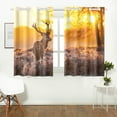 thumbnail image 2 of MKHERT Red Deer in Morning Sun Window Curtain Kitchen Curtain 26x39 inch,Two Piece, 2 of 3