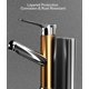 thumbnail image 5 of Pull-out Spray Brass Bathroom Faucet, Countertop Basin Mixer Tap with Extendable Shower Head, Lead-Free Solid Brass Construction, 5 of 5
