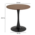 thumbnail image 2 of 24 Inch Round Dining Table for 2-4 People with Walnut Tabletop,Mid-Century Walnut Tulip Kitchen Table, Pedestal Base Table for Small Space Kitchen Dining Living Room, 2 of 7