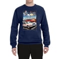 thumbnail image 2 of Wild Bobby, Mustang Untamed American Spirit Ford Cars and Trucks Unisex Crewneck Graphic Sweatshirt, Navy, Medium, 2 of 6