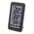 thumbnail image 3 of LCD Digital Indoor Outdoor Thermometer Clock Temperature Meter Wireless Transmitter, 3 of 5
