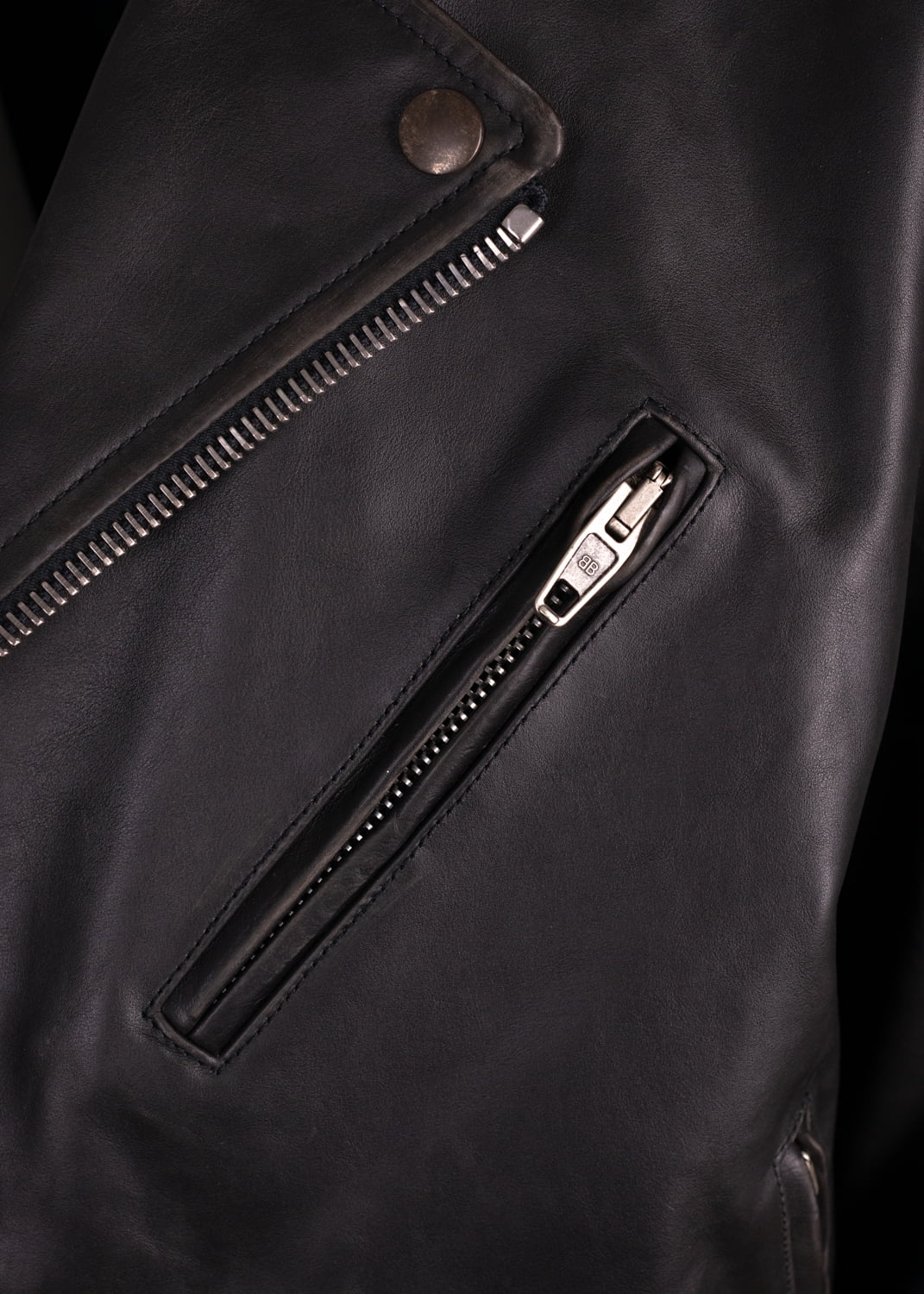 Balenciaga Women S Black Leather Painted Logo