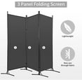 thumbnail image 4 of FDW 3 Panel Room Divider 5.9FT Partition Room Separators with Metal Frame Portable(Beige), 4 of 8