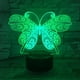 thumbnail image 1 of Lámpara de mesa con luz nocturna LED 3D con forma de mariposa para dormitorio infantil, 1 of 1