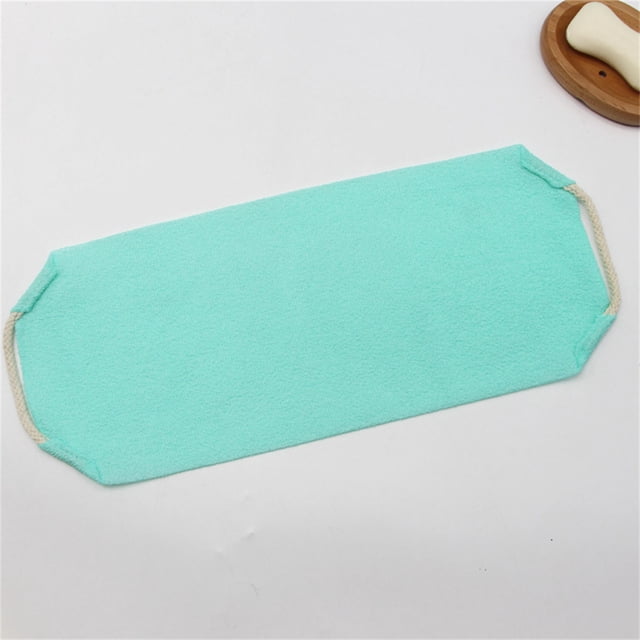 Fiudx Toalla Exfoliante para La Espalda, Paño de Ducha de Doble Asa, Toalla de Baño de Masaje Suave, Herramienta de Limpieza Fácil de Enjuagar, Rutina de Cuidado Corporal, Uso Doméstico para Adultos,