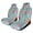 Color, variant on Plaid Pattern with Red Accents. Car Seat Covers Car Accessories 2PCS Set Soft Front Seat Protector Cover