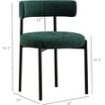 thumbnail image 2 of Locus Bono Boucle Dining Chairs Set of 6, Modern Upholstered Dining Room Chairs, Armless Kitchen Chair for Dining Room, Living Room, Green, 2 of 5