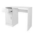 thumbnail image 1 of Petit Bureau avec Tiroirs Bureau d'Ordinateur Compact Bureau de Coiffeuse avec Rangement, Bureau d'Ordinateur pour Petits Espaces Table de Travail Moderne pour Chambre, 1 of 7