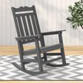 thumbnail image 3 of Sonerlic 1 Peak Outdoor Patio HIPS Rocking Adirondack Chair for Deck,Garden and Balcony,Gray, 3 of 9