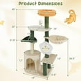 thumbnail image 2 of Topcobe Cute Flower Cat Tree Modern Kitty Tower with Plush Top Perch, Modern Cat Furniture, Cat Tower for Indoor Cats-Multicolor, 2 of 6