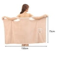 thumbnail image 6 of Bath Towel Wearable Soft High Water Absorption Coral Fleece Bathroom Women Wrapped Showering Body Towel Daily Use, 6 of 7