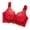 Red, variant on Small Bust Push-Up Bra Women Wireless | No Empty Cup Larger Look | Adjustable Straps Anti-Sagging Support Daily Casual Underwear Soft Stretchy Support Red M