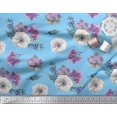 thumbnail image 3 of Soimoi polyester Crepe Fabric Leaves,Succulent & Anemone Flower Decor Fabric Printed Yard 52 Inch Wide, 3 of 3