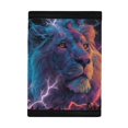 thumbnail image 3 of Chririnla Children's Wallet Neon Lightning Lion Print Lightweight Trifold Card Wallet for Sports, Elastic Polyester Compact Kids Trifold Wallet, 3 of 7